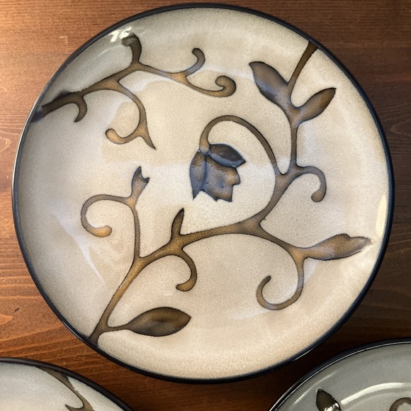 3 Gold Scroll 8" Gourmet Basics by Mikasa Plates‎ - Picture 4 of 5